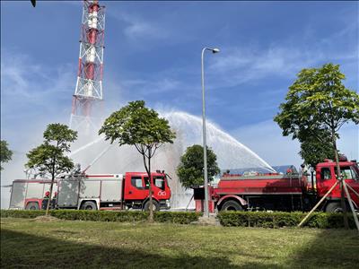Diễn tập phòng cháy chữa cháy và cứu nạn cứu hộ tỉnh Thái Bình tại Nhà máy Nhiệt điện Thái Bình đã huy động 191 người và 28 phương tiện cơ giới các loại phục vụ công tác PCCC và CNCH