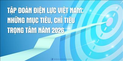 Những mục tiêu, chỉ tiêu trọng tâm của EVN năm 2026
