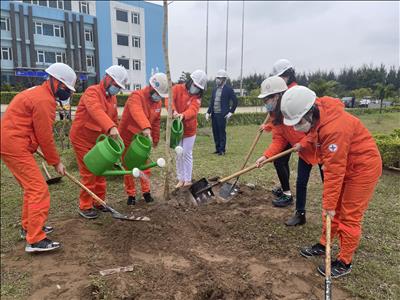 Phát động Lễ Phát động Tết trồng cây 2022 - Công đoàn Điện lực Việt Nam tại Nhà máy Nhiệt Điện Thái Bình