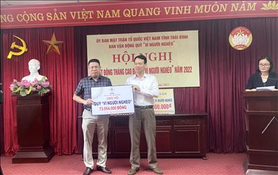 Hưởng ứng tháng cao điểm “Vì người nghèo” năm 2022