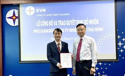 Công bố quyết định bổ nhiệm Phó Giám đốc Công ty Nhiệt điện Thái Bình