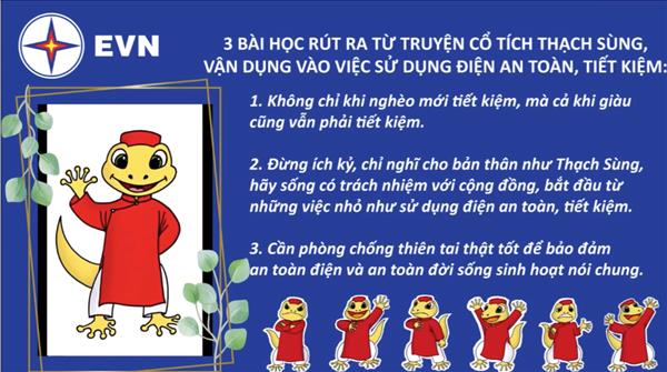 CHÚ THẠCH SÙNG THÔNG MINH KHUYÊN MỌI NGƯỜI SỬ DỤNG ĐIỆN AN TOÀN, TIẾT KIỆM